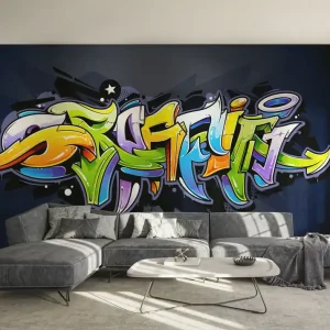 Zertifiziert Fototapete Color Mix Graffiti