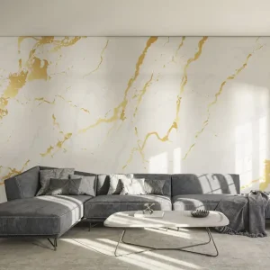 Zertifiziert Fototapete Golden Texture Marble