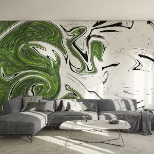 Abverkauf Fototapete Marble White Green