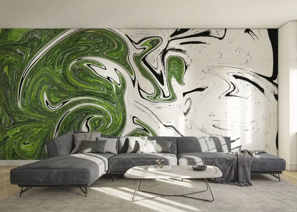 Abverkauf Fototapete Marble White Green