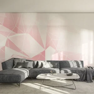 Zertifiziert Fototapete Triangle Pastel Pink