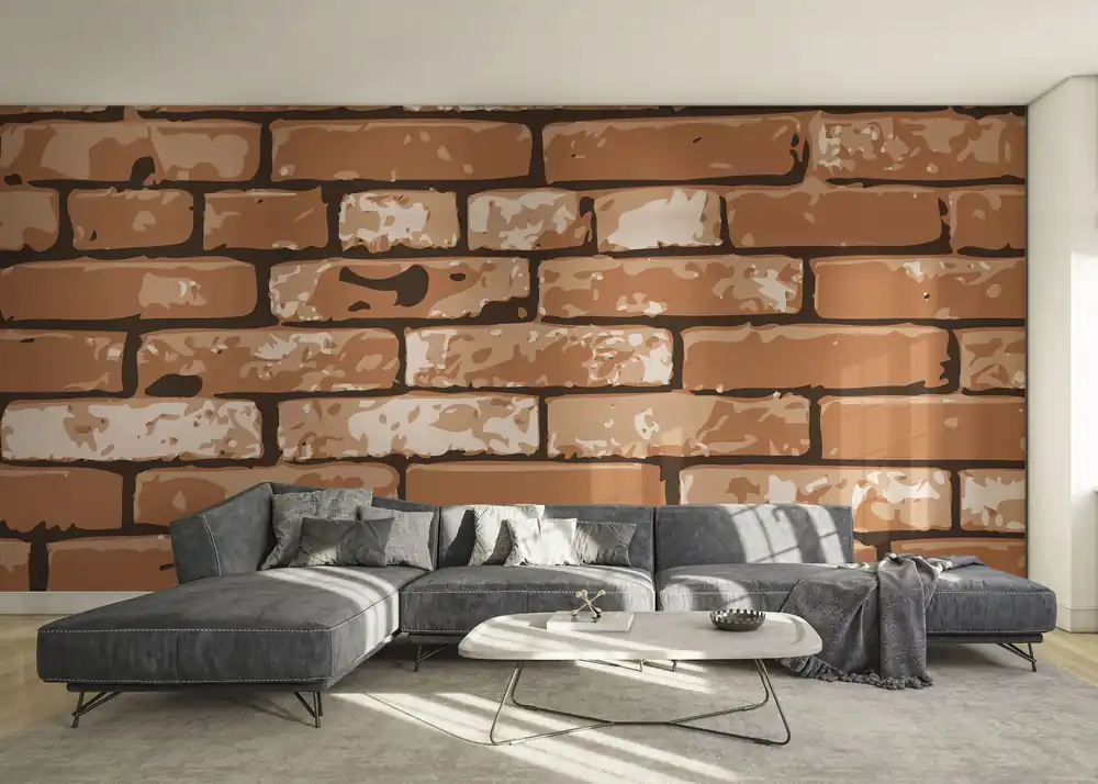 Abverkauf Fototapete Light Brown Brick Art
