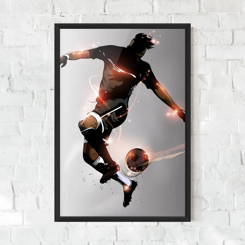 Wochenendangebot Gerahmte Poster Football Jump