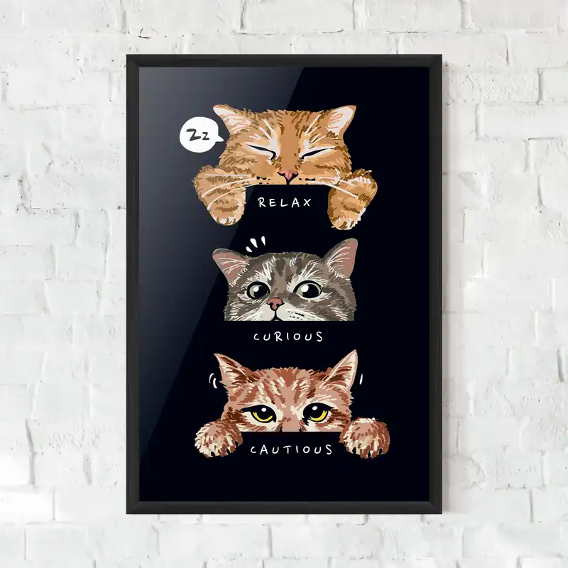 Versand Am Gleichen Tag Gerahmte Poster Relax Cat