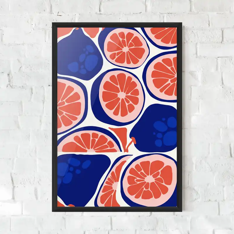 Gerahmte Poster Blue Pink Fruit Top-Angebot