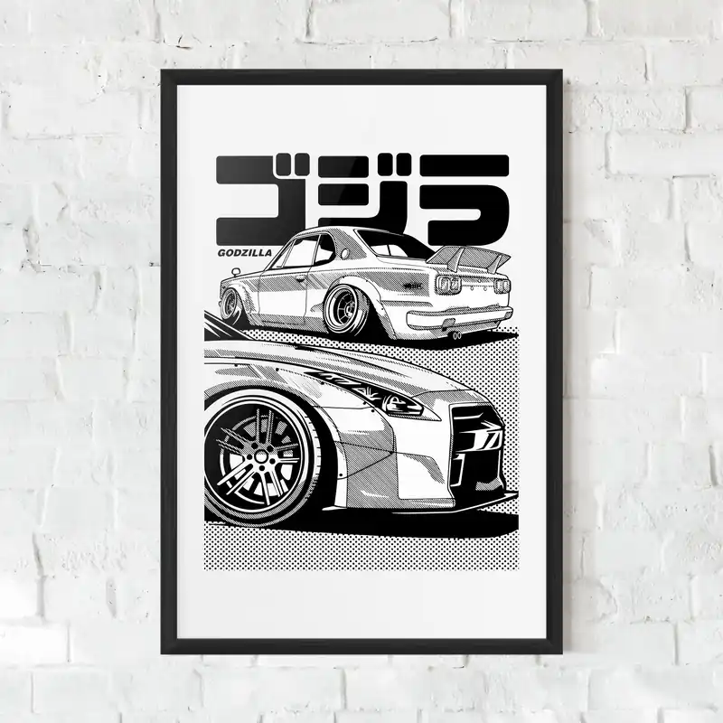 Abverkauf Gerahmte Poster Japanese Car