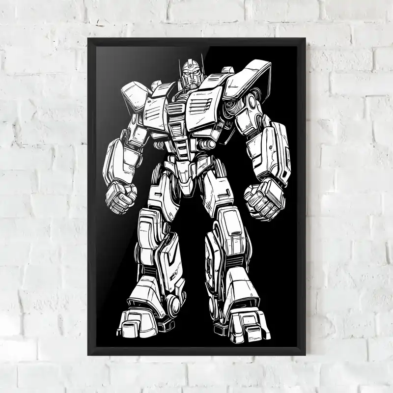 Zertifiziert Gerahmte Poster Battlefield Robot Art