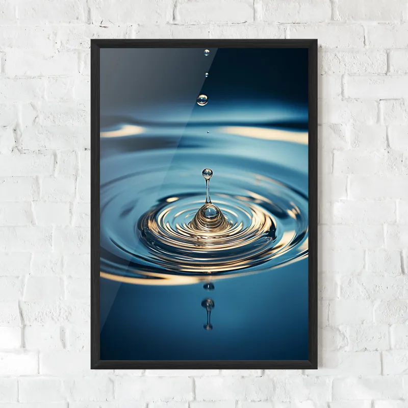 Abverkauf Gerahmte Poster Cream Water Drop
