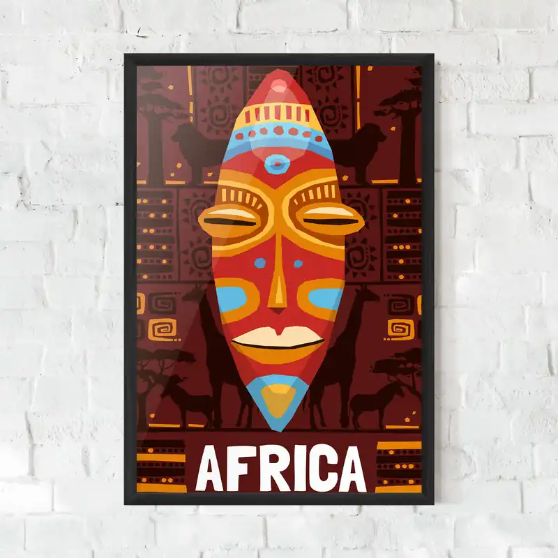 Zertifiziert Gerahmte Poster Africa Mask