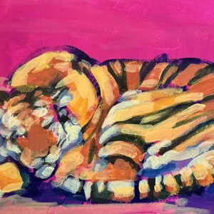 Tiger (ganz müde) Kostenloser Rückversand