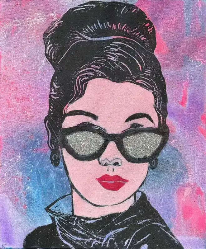 Wochenendangebot THE COOL COLOURGIRL 02 Linolschnitt